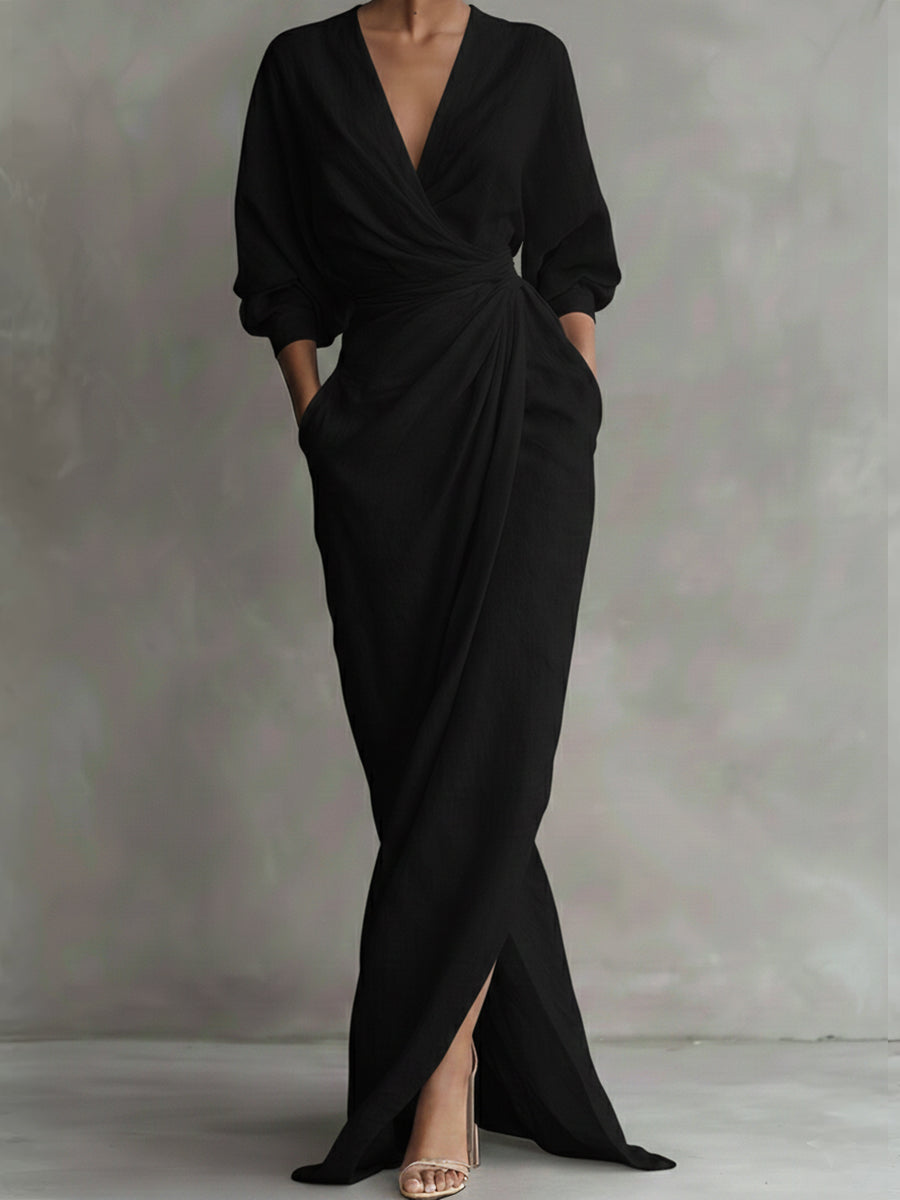 VALINA | WRAP MAXI DRESS FOR WOMEN