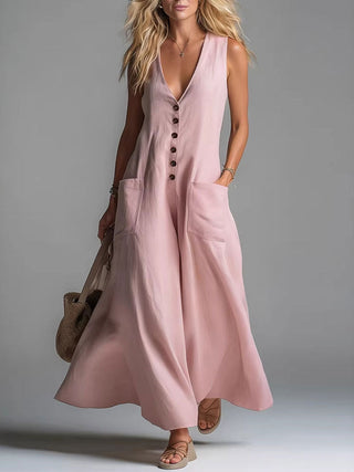 NOA | BUTTON FLOW MAXI DRESS FOR WOMEN