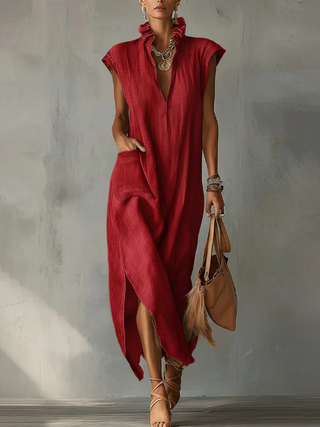 ELARA | RUFFLE SPRING MAXI DRESS FOR WOMEN