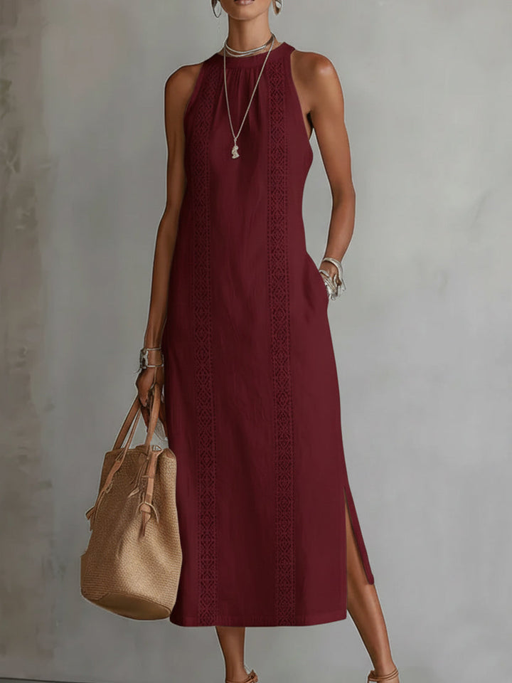 JIMENA | RELAXED EMBROIDERED MIDI DRESS FOR WOMEN