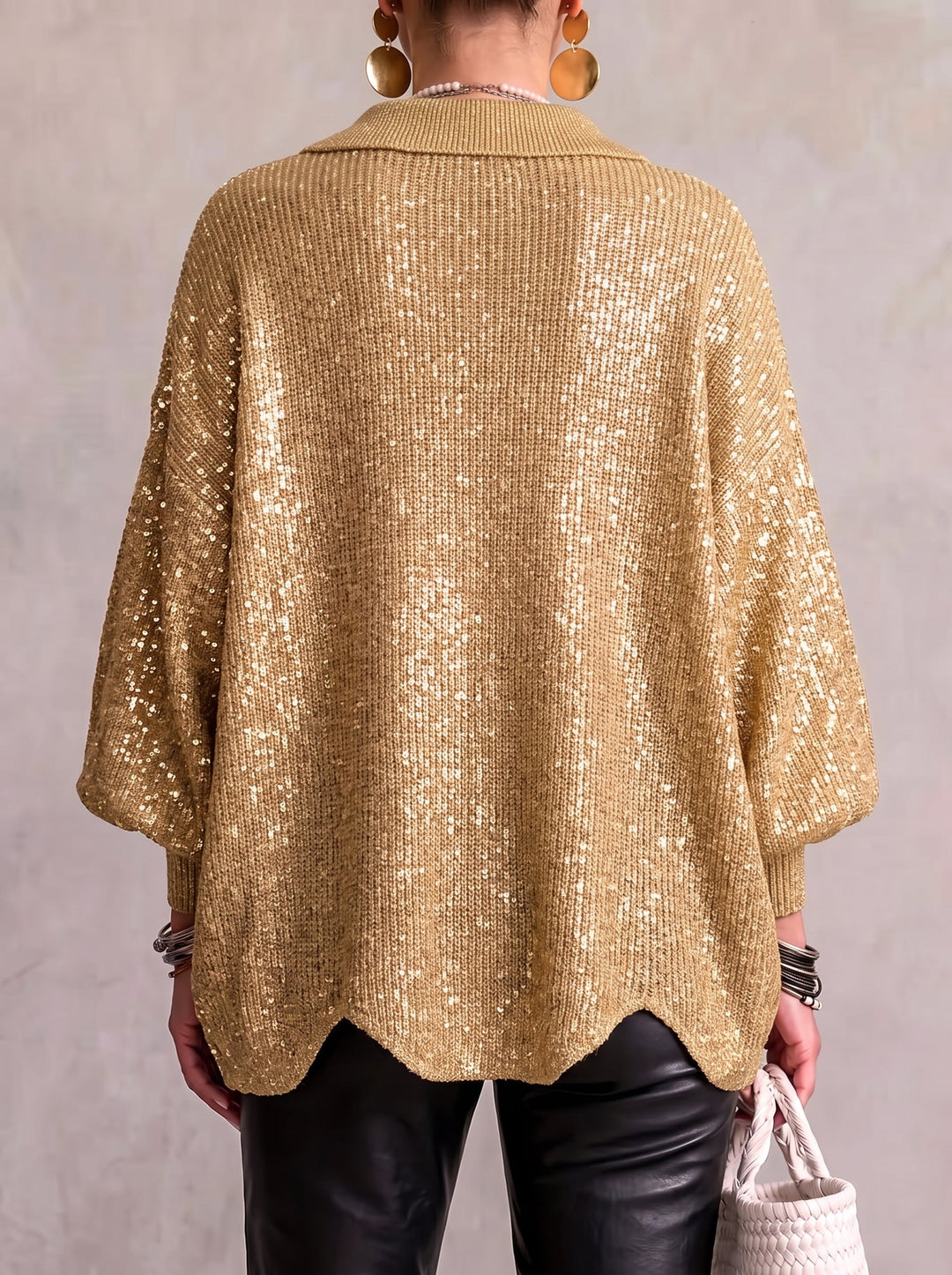 KARINA | OVERSIZED COLLARED BUTTON CARDIGAN FOR WOMEN