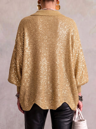 KARINA | OVERSIZED COLLARED BUTTON CARDIGAN FOR WOMEN