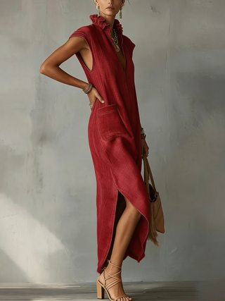 ELARA | RUFFLE SPRING MAXI DRESS FOR WOMEN