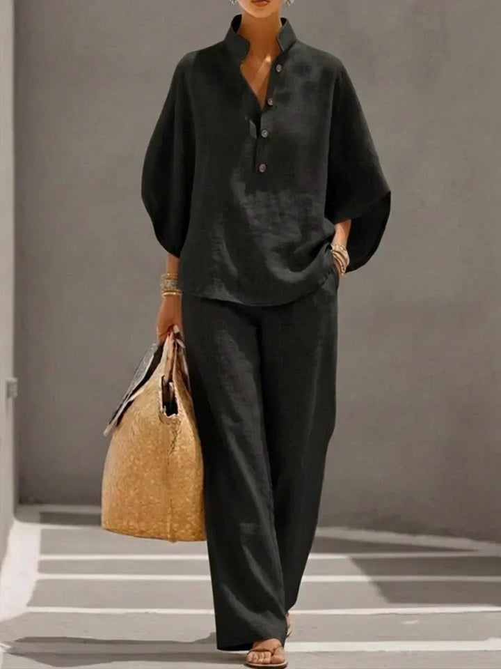 MARIBEL | BATWING SLEEVES WIDE PANTS FOR WOMEN