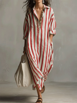 LIORA | STRIPE OVERSIZED MAXI DRESS FOR WOMEN
