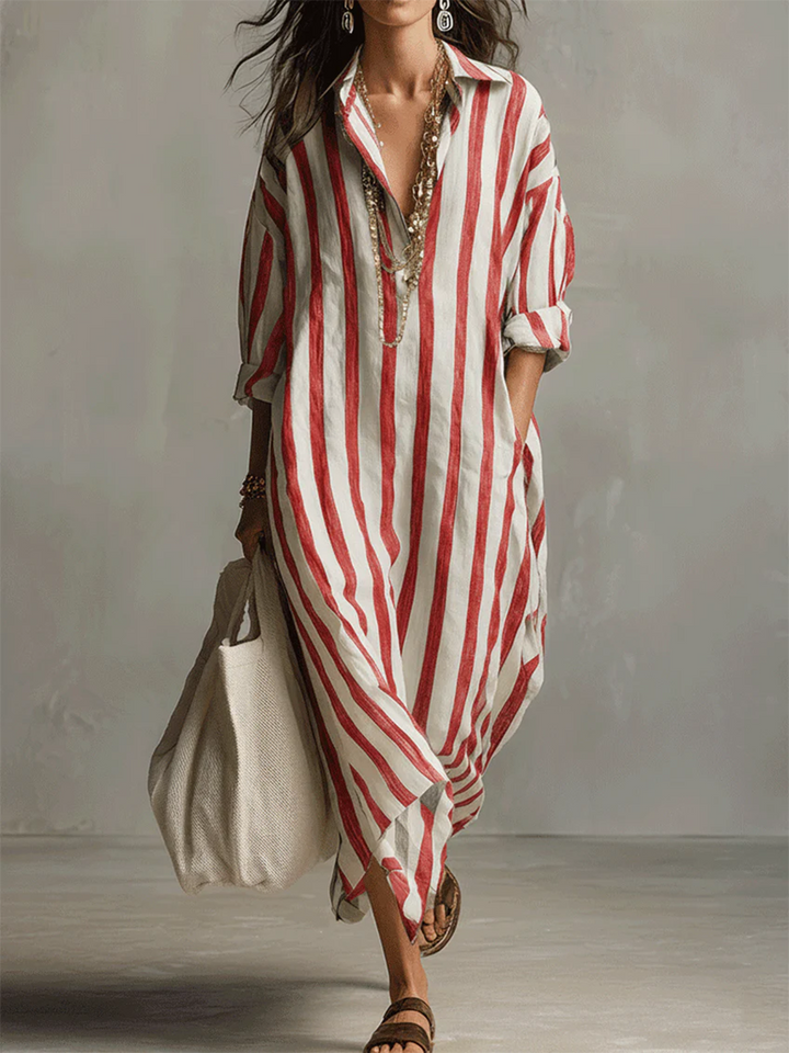 LIORA | STRIPE OVERSIZED MAXI DRESS FOR WOMEN