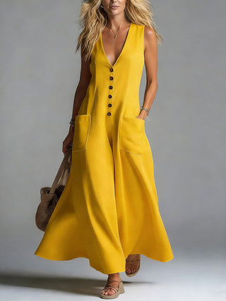NOA | BUTTON FLOW MAXI DRESS FOR WOMEN