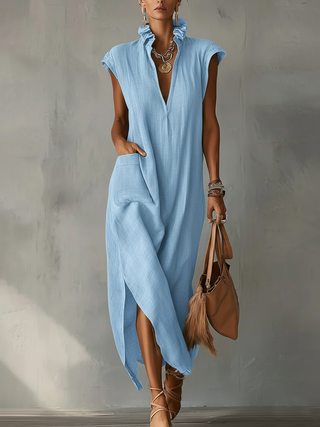 ELARA | RUFFLE SPRING MAXI DRESS FOR WOMEN
