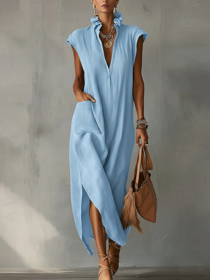ELARA | RUFFLE SPRING MAXI DRESS FOR WOMEN