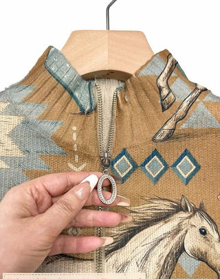 INES | DESERT HORSE CACTUS CARDIGAN FOR WOMEN