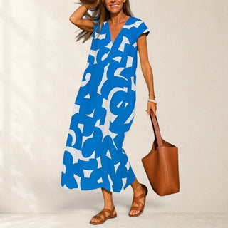 RAFAELA | FLOWING V-NECK DRESS FOR WOMEN