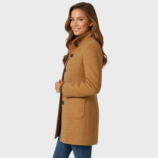 DELORES | STRUCTURED STAND COLLAR COAT FOR WOMEN