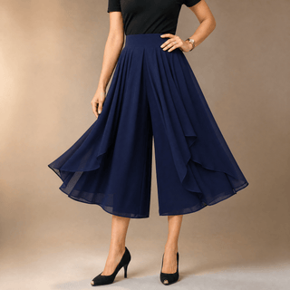 SEVELLA | HIGH-WAIST CULOTTES DRAPE SKIRT FOR WOMEN