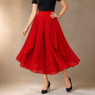 SEVELLA | HIGH-WAIST CULOTTES DRAPE SKIRT FOR WOMEN