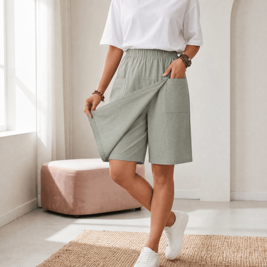 GUNILLA | WRAP-FRONT SKORT HIDDEN SHORTS FOR WOMEN