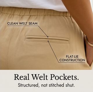 SOLENNA | COTTON-LINEN DRAWSTRING CAPRI TROUSERS FOR WOMEN