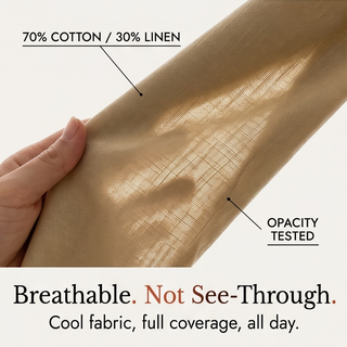 SOLENNA | COTTON-LINEN DRAWSTRING CAPRI TROUSERS FOR WOMEN