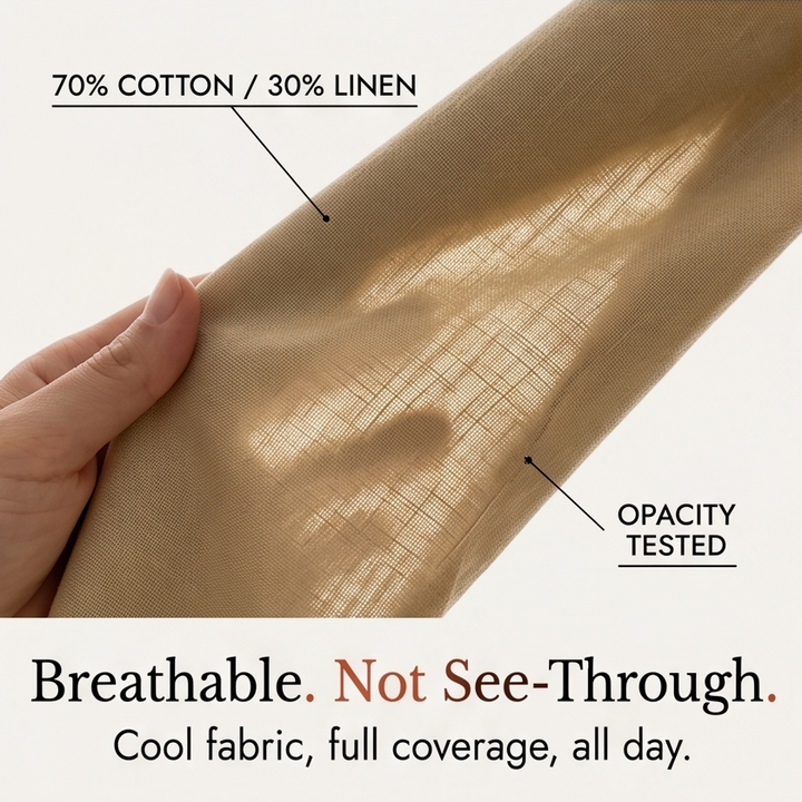 SOLENNA | COTTON-LINEN DRAWSTRING CAPRI TROUSERS FOR WOMEN