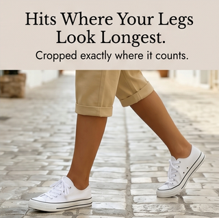 SOLENNA | COTTON-LINEN DRAWSTRING CAPRI TROUSERS FOR WOMEN