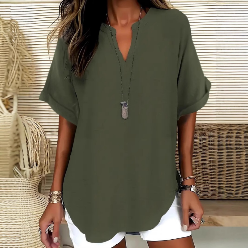 SIDONIE | AIRY V-NECK BLOUSE FOR WOMEN