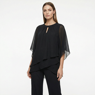 JEANINY | ASYMMETRIC LAYERED WIDE-LEG SET FOR WOMEN