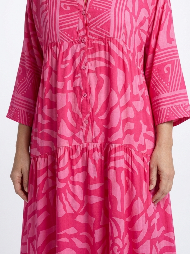 MARIELLE | BUTTON FRONT MIDI DRESS FOR WOMEN