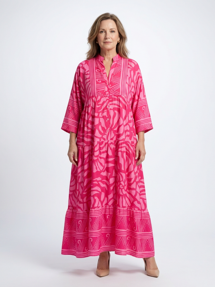 MARIELLE | BUTTON FRONT MIDI DRESS FOR WOMEN