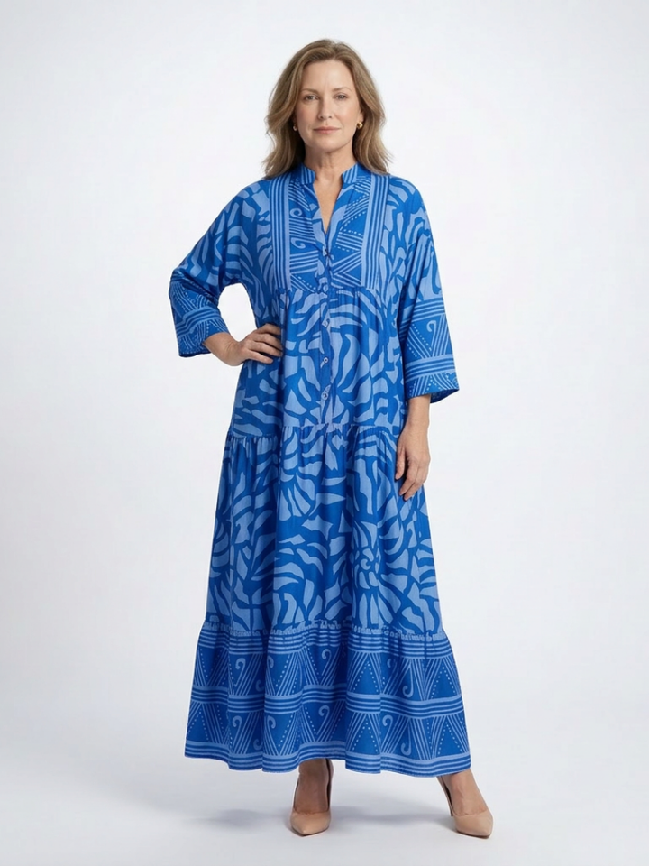 MARIELLE | BUTTON FRONT MIDI DRESS FOR WOMEN