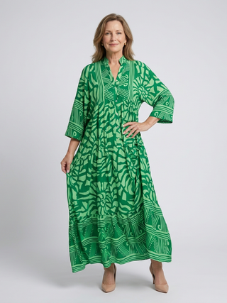 MARIELLE | BUTTON FRONT MIDI DRESS FOR WOMEN