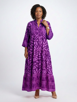 MARIELLE | BUTTON FRONT MIDI DRESS FOR WOMEN