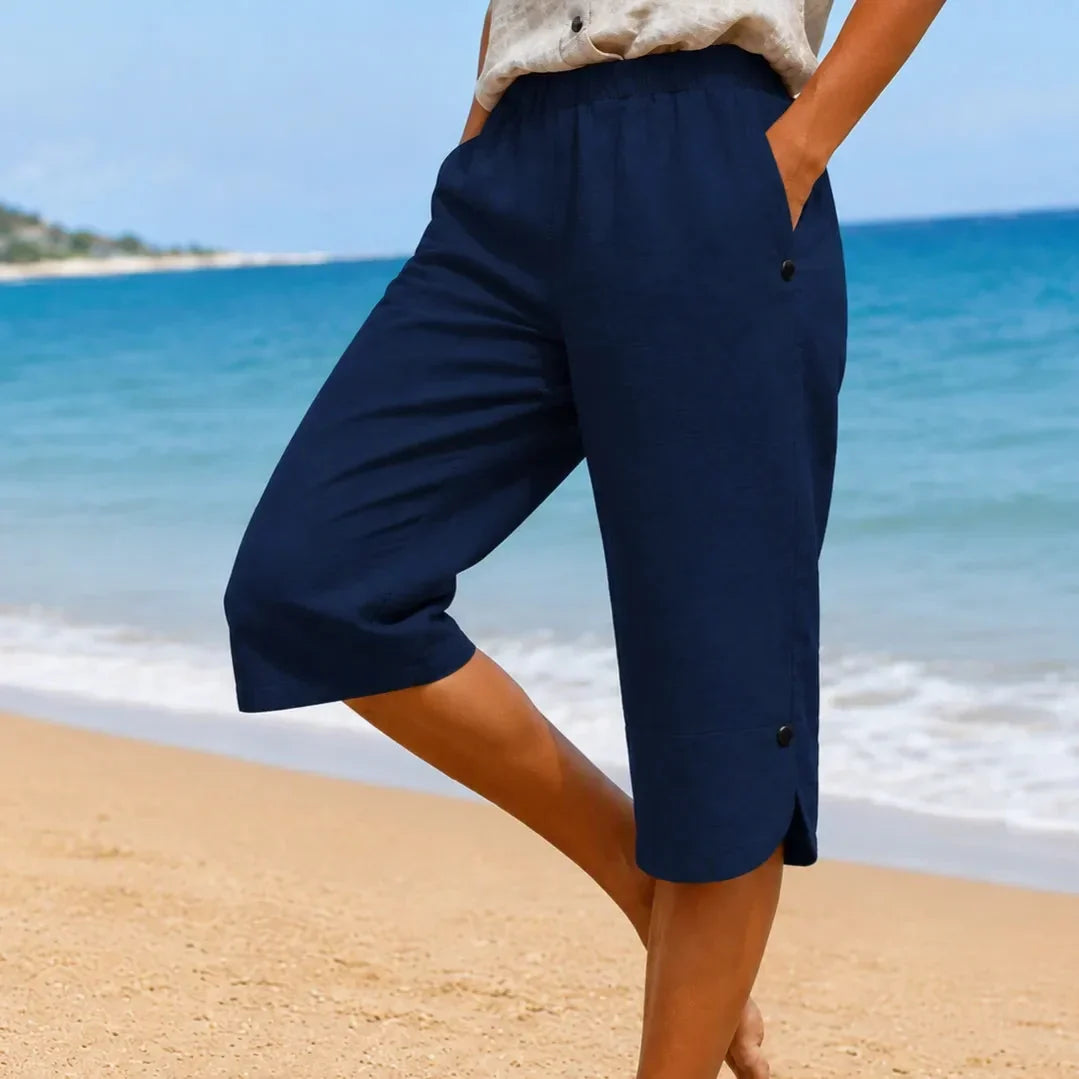 BRISANA | CAPRI SOFT ELASTIC PANTS FOR WOMEN