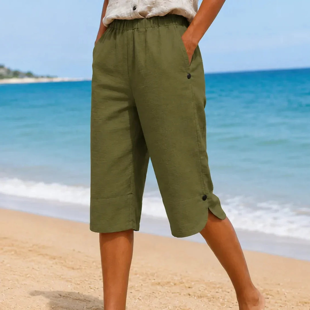 BRISANA | CAPRI SOFT ELASTIC PANTS FOR WOMEN