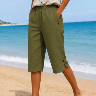 BRISANA | CAPRI SOFT ELASTIC PANTS FOR WOMEN