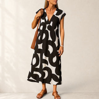 RAFAELA | FLOWING V-NECK DRESS FOR WOMEN
