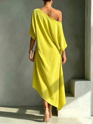 ELVIRA | SQUARE NECK MIDI DRESS FOR WOMEN