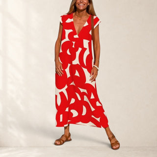 RAFAELA | FLOWING V-NECK DRESS FOR WOMEN